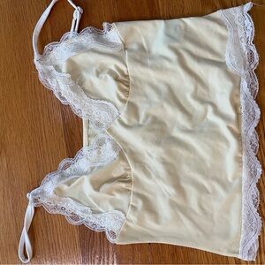 Yellow and lace tank top